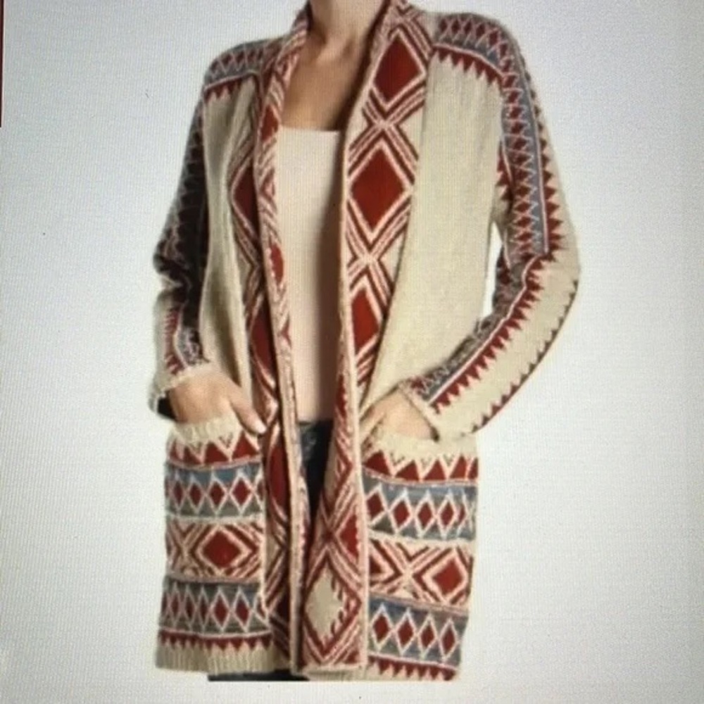 Lucky Brand Southwest Print Cardigan